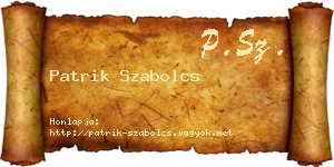 Patrik Szabolcs névjegykártya